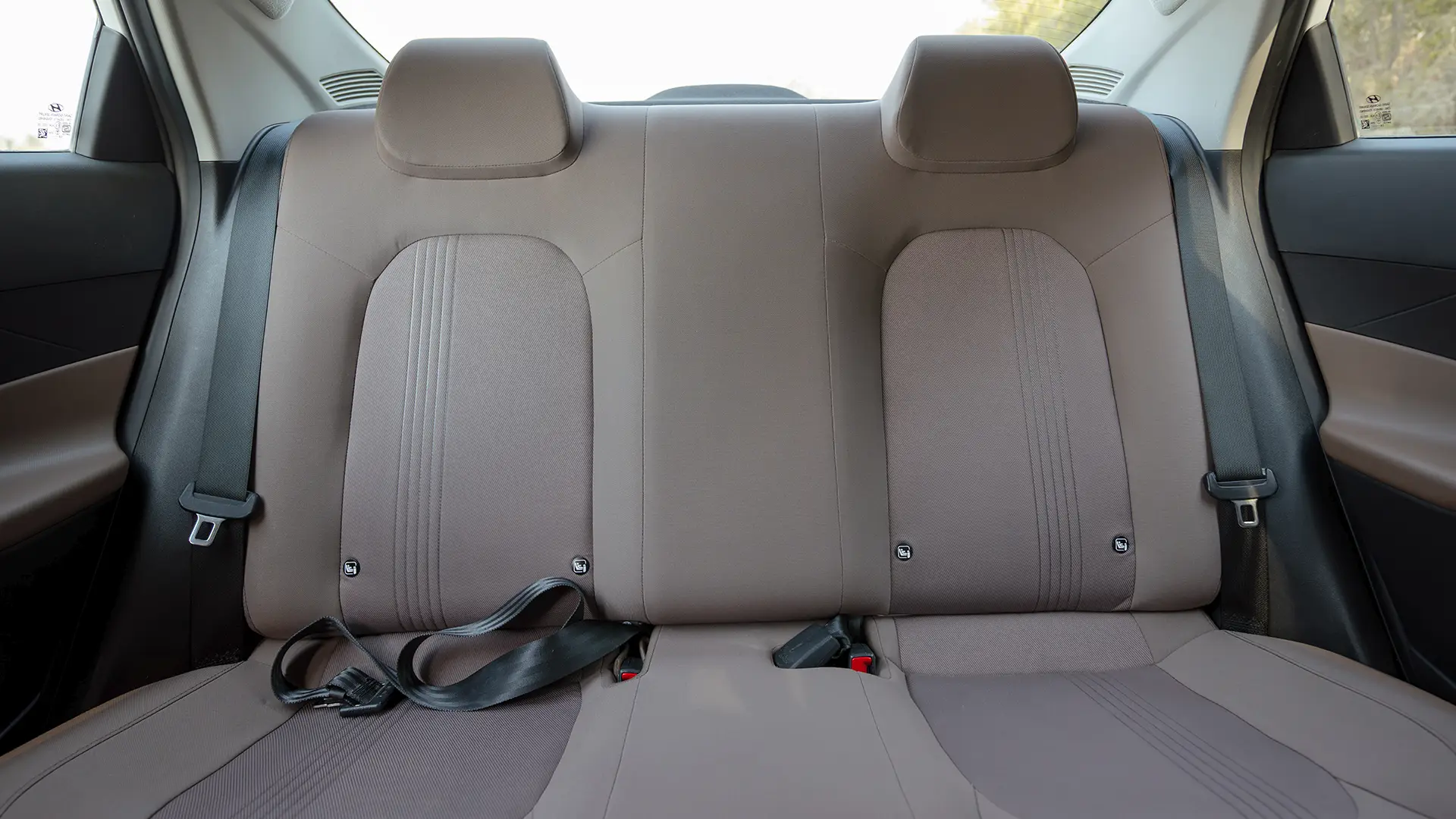 Used 2025 Hyundai Accent Smart in White – Rear Seat View for Sale at First Choice Cars Dubai Sharjah