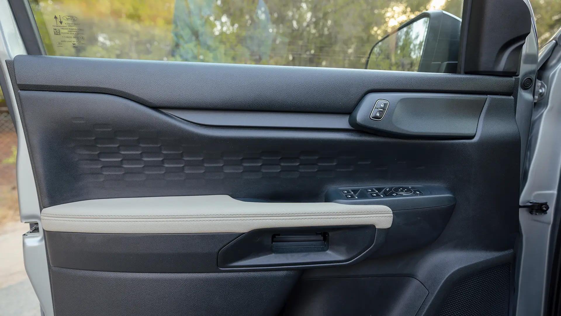 Used 2024 Ford Everest XLS in Silver – Driver Door Panel Full View for Sale at First Choice Cars Dubai Sharjah