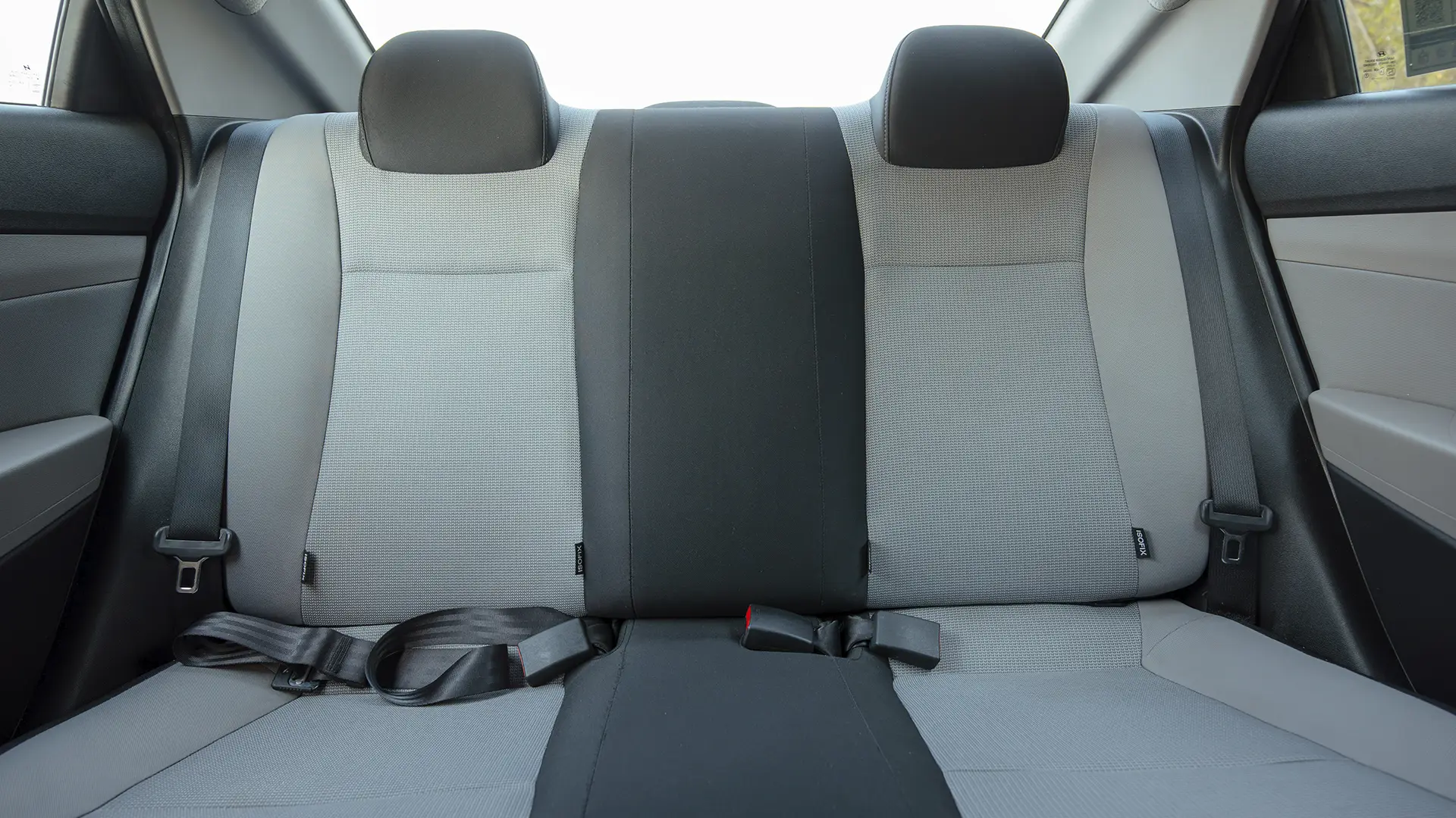Used 2023 Hyundai Accent Smart in Silver – Rear Seat View for Sale at First Choice Cars Dubai Sharjah