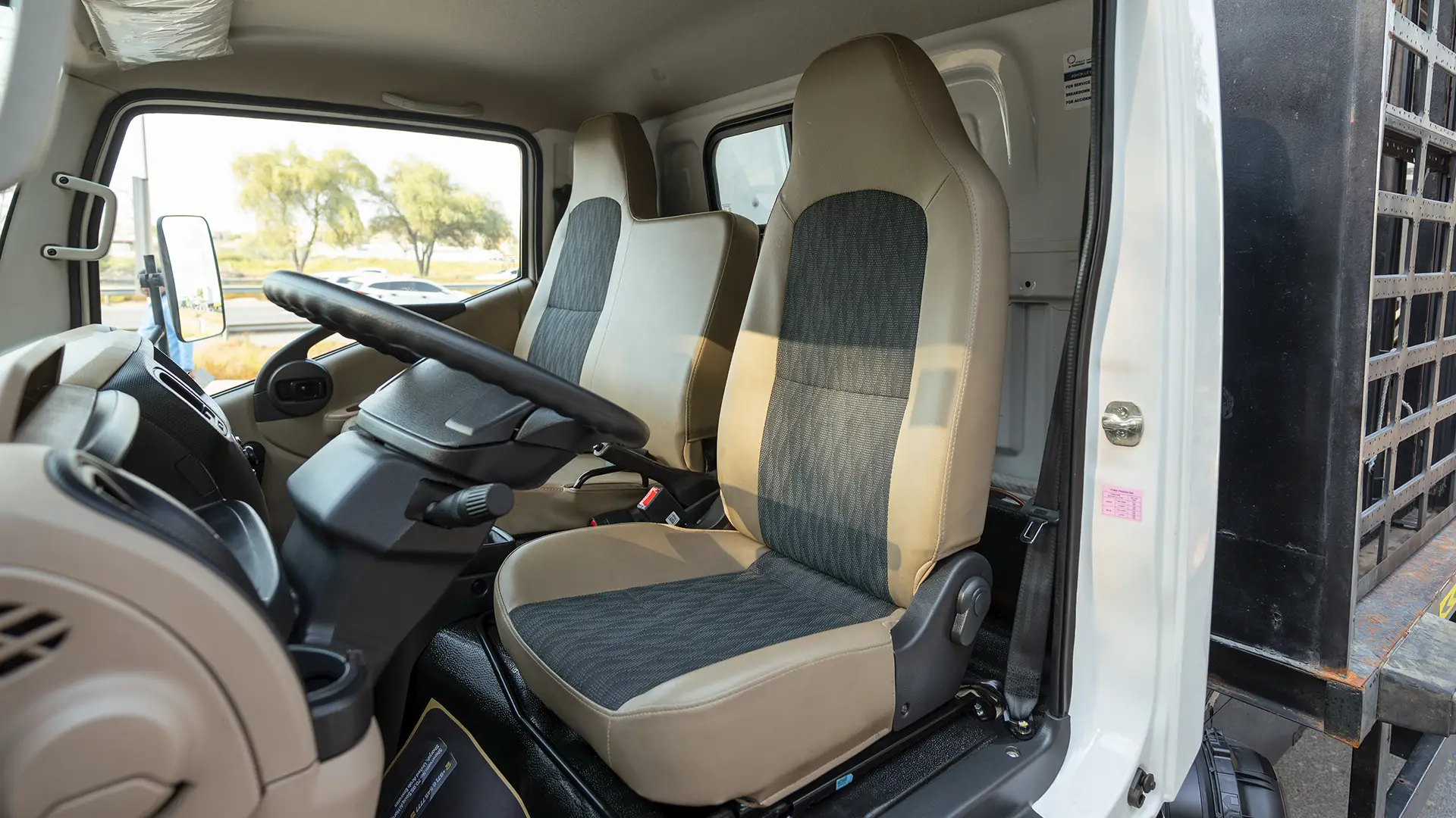 Used 2025 Ashok Leyland Partner LX in White – Front Driver Side Cabin View for Sale at First Choice Cars Dubai Sharjah