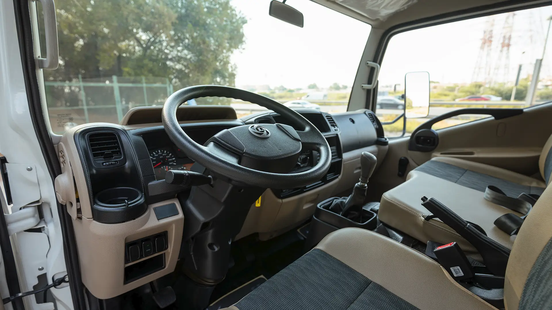 Used 2025 Ashok Leyland Partner LX in White – Driver Side Dashboard & Steering View for Sale at First Choice Cars Dubai Sharjah