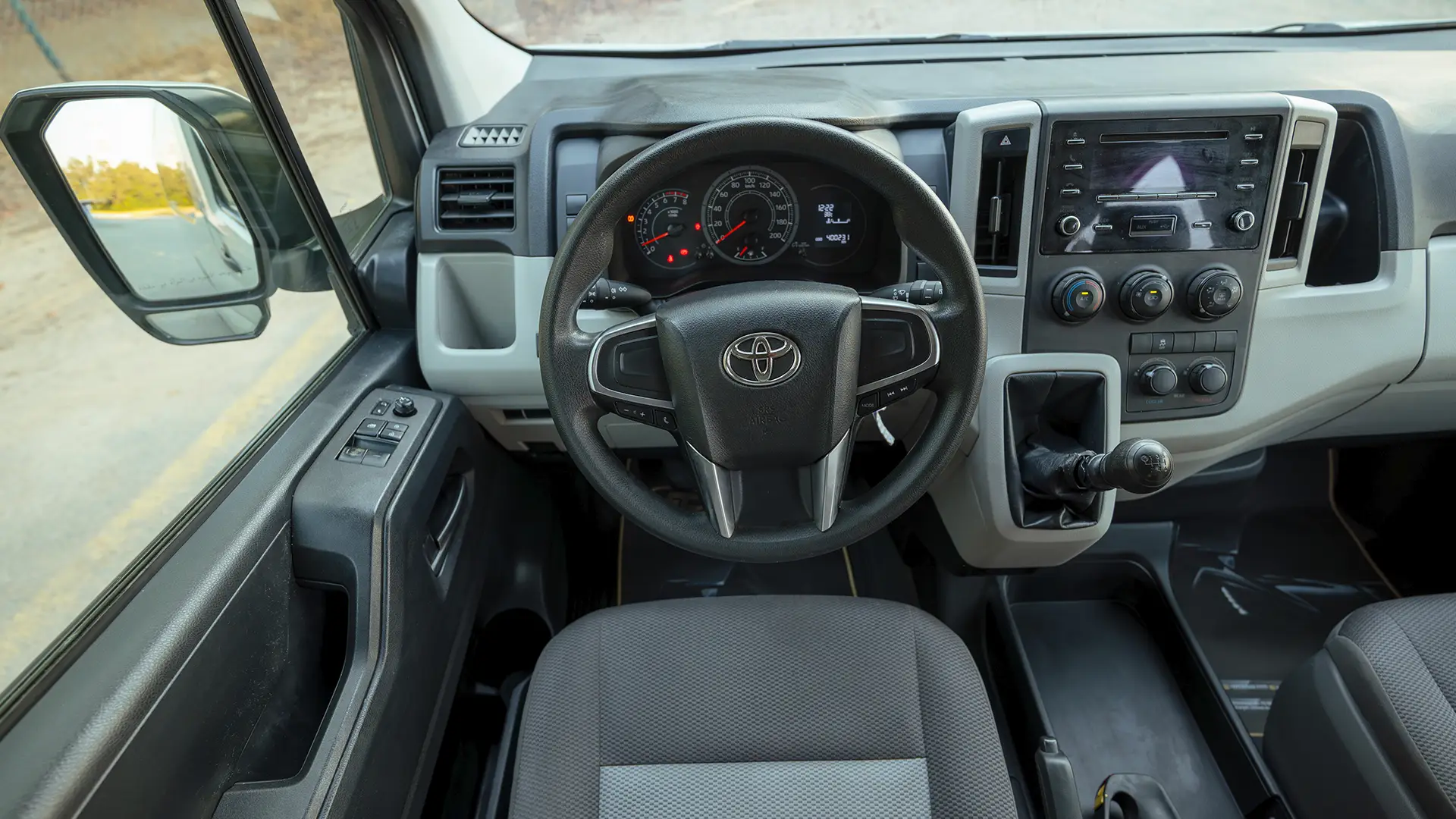Used 2022 Toyota Hiace GL High Roof in White – Steering Wheel & Instrument Cluster for Sale at First Choice Cars Dubai Sharjah