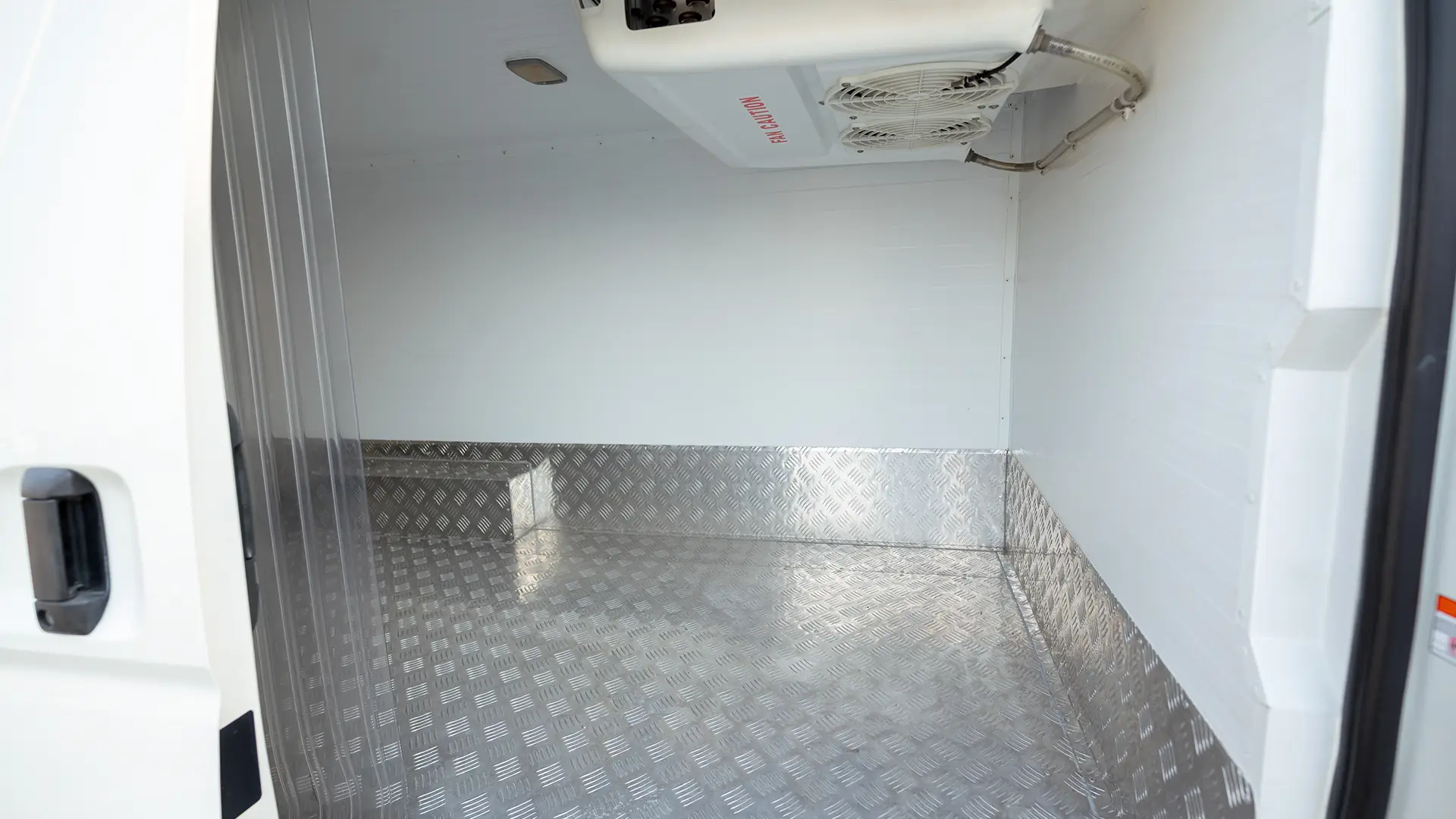 Used 2024 Toyota Hiace GL Standard Roof in White – Chiller Box Right Side Interior View for Sale at First Choice Cars Dubai Sharjah