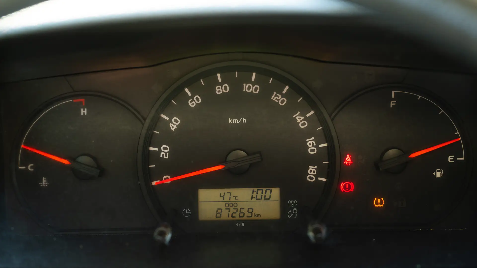 Used 2024 Toyota Hiace GL Standard Roof in White – Odometer / Mileage Reading View for Sale at First Choice Cars Dubai Sharjah