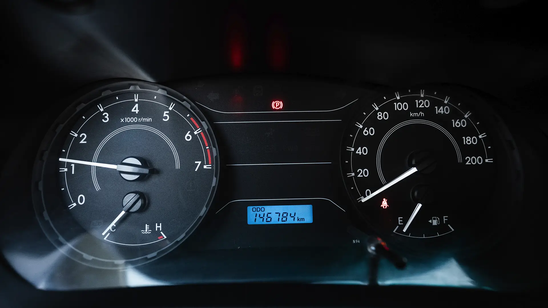 Used 2022 Toyota Hilux GLX Double Cabin in White – Odometer / Mileage Reading View for Sale at First Choice Cars Dubai Sharjah