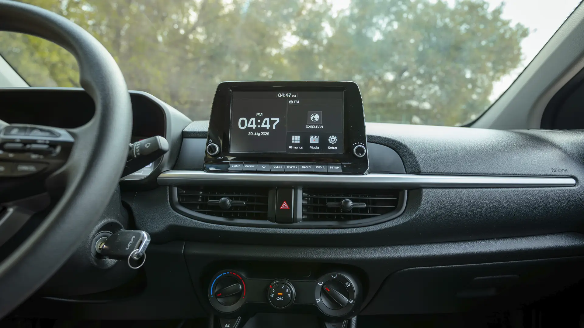 Used 2024 Kia Picanto LX in Blue – Infotainment / Touchscreen System for Sale at First Choice Cars Dubai Sharjah