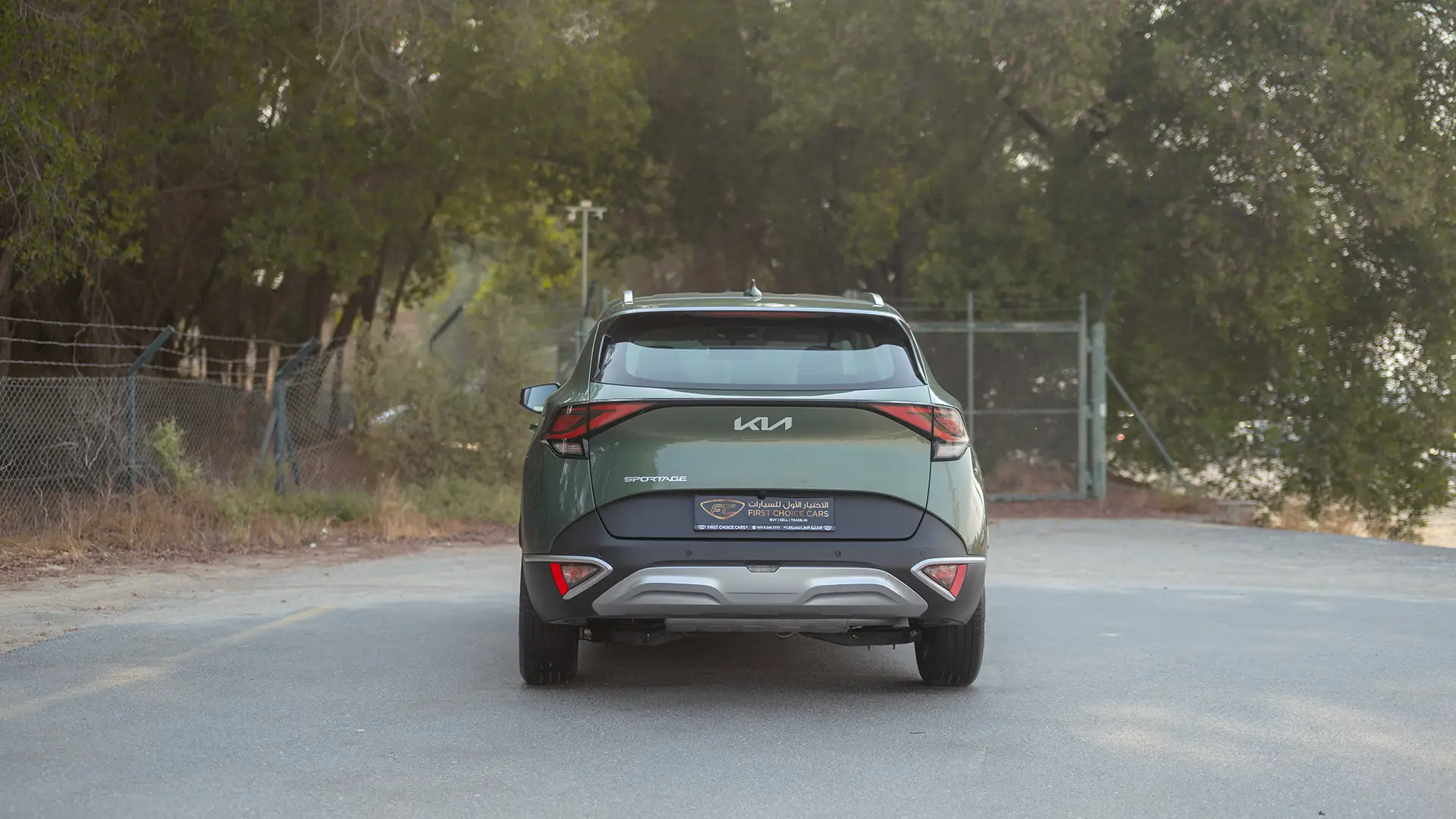 Used 2025 Kia Sportage LX in Green – Back/Rear View for Sale at First Choice Cars Dubai Sharjah
