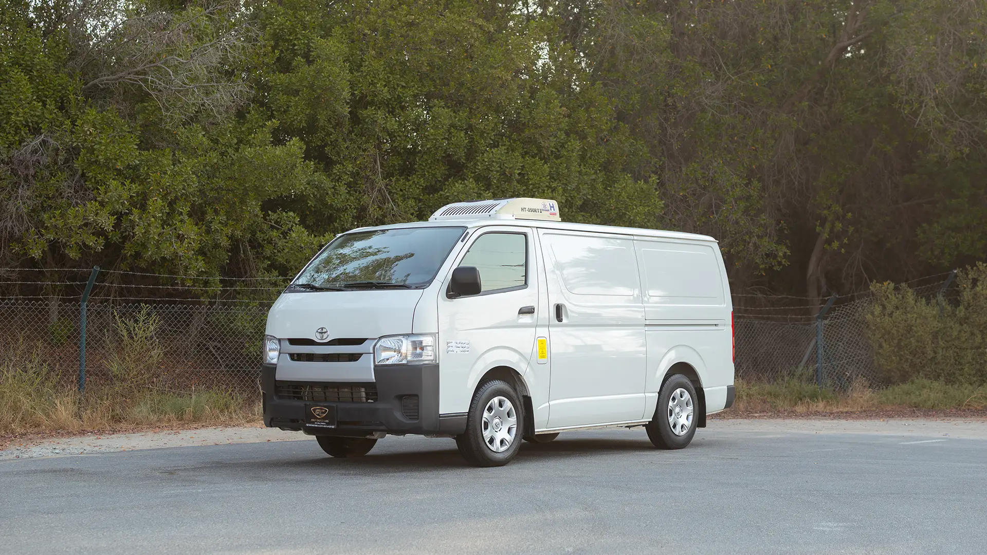 Used 2024 Toyota Hiace GL Standard Roof in White – Left Front Diagonal (45°) View for Sale at First Choice Cars Dubai Sharjah