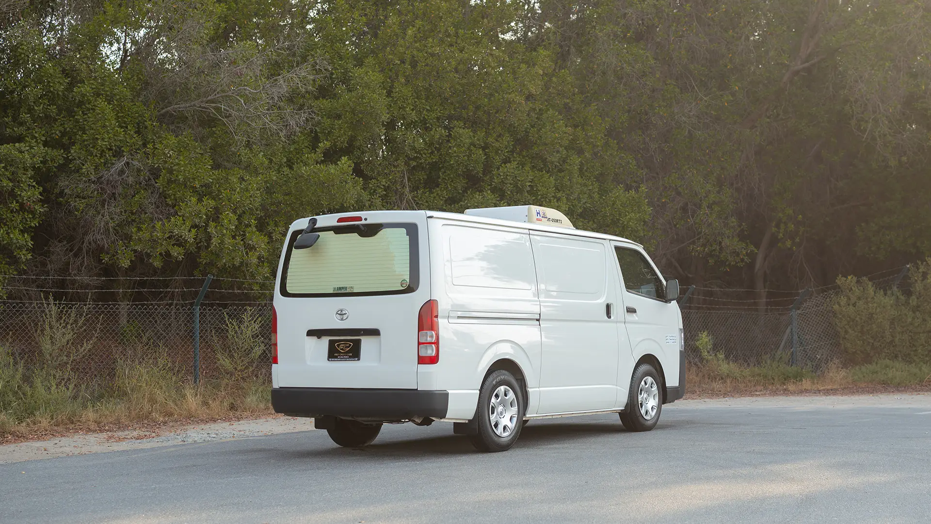 Used 2024 Toyota Hiace GL Standard Roof in White – Right Back Diagonal (45°) View for Sale at First Choice Cars Dubai Sharjah