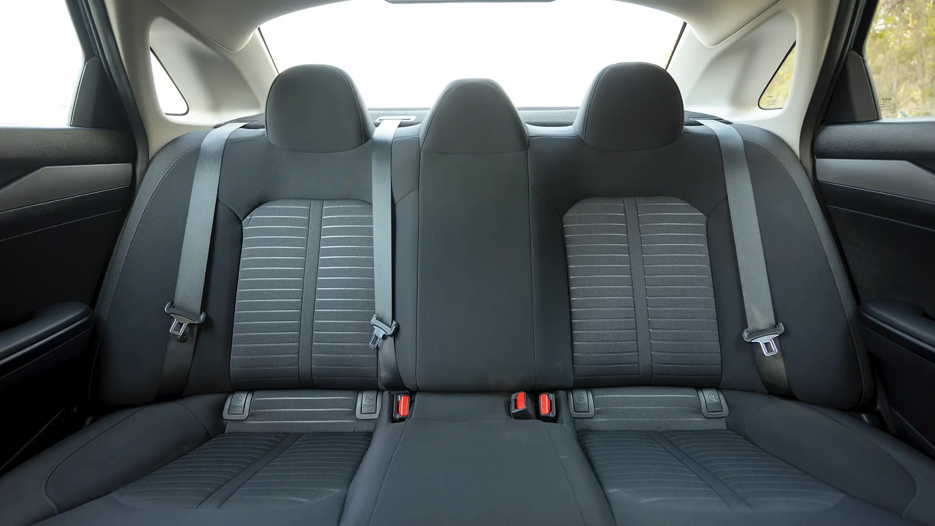 Used 2024 Kia K5 LX in White – Rear Seat View for Sale at First Choice Cars Dubai Sharjah