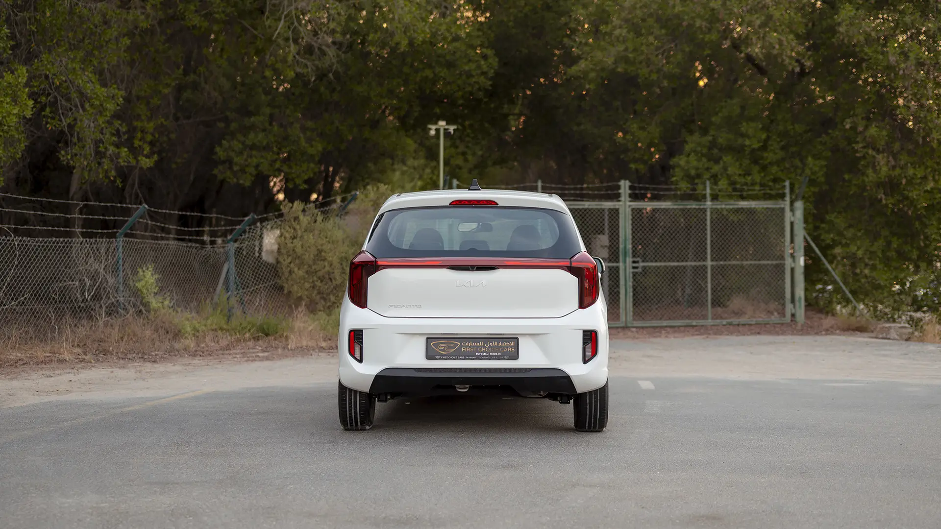 Used 2024 Kia Picanto LX in White – Back/Rear View for Sale at First Choice Cars Dubai Sharjah