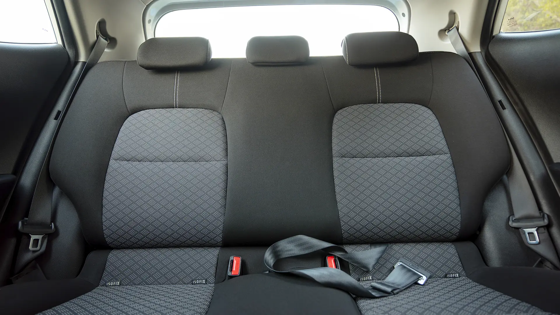 Used 2024 Kia Picanto LX in White – Rear Seat View for Sale at First Choice Cars Dubai Sharjah