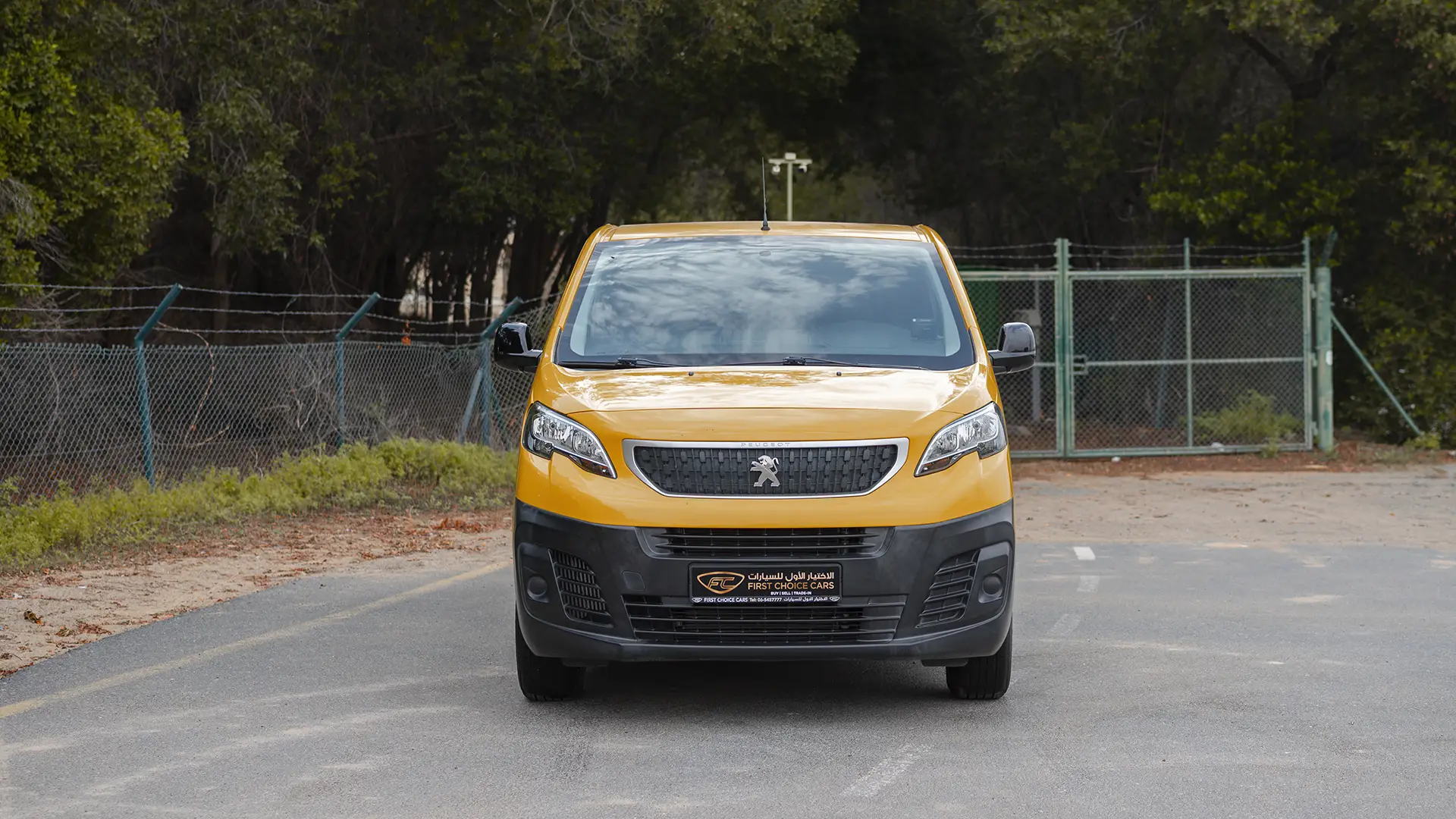 Used 2021 Peugeot Expert L3 in Yellow – Front View for Sale at First Choice Cars Dubai Sharjah