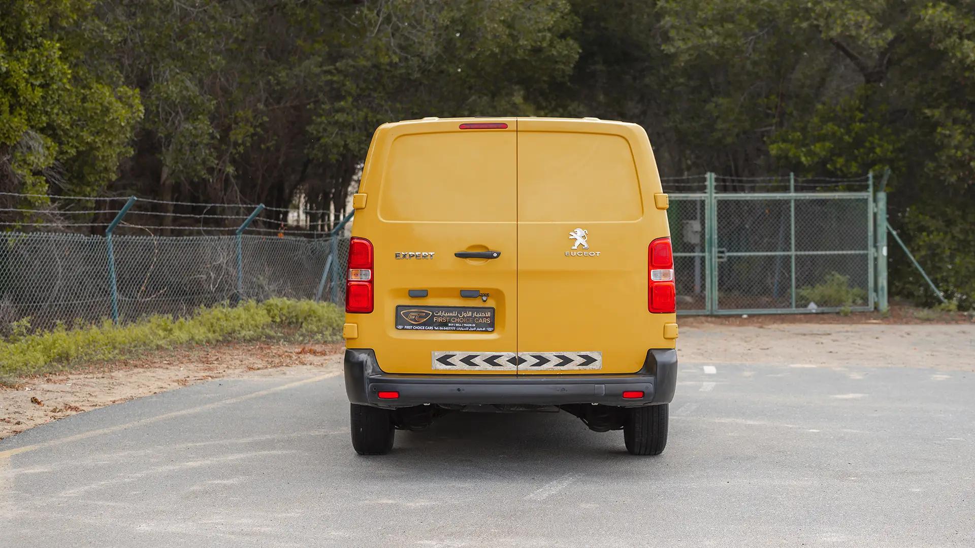 Used 2021 Peugeot Expert L3 in Yellow – Back/Rear View for Sale at First Choice Cars Dubai Sharjah