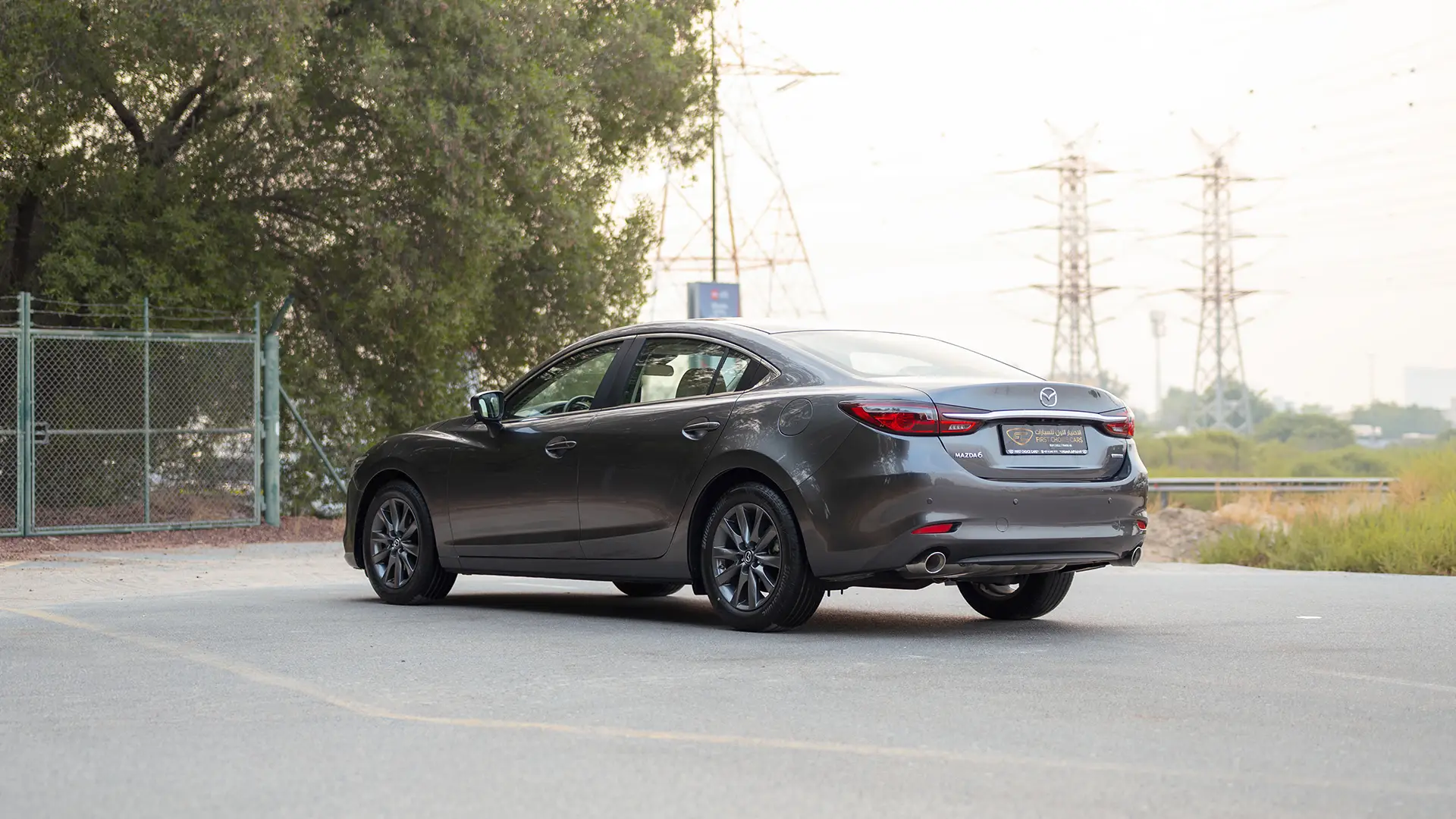 Used 2025 Mazda 6 Pure in Grey – Left Back Diagonal (45°) View for Sale at First Choice Cars Dubai Sharjah