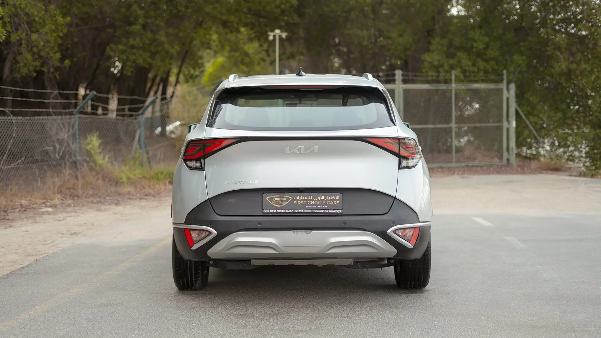 Used 2023 Kia Sportage LX in Silver – Back/Rear View for Sale at First Choice Cars Dubai Sharjah