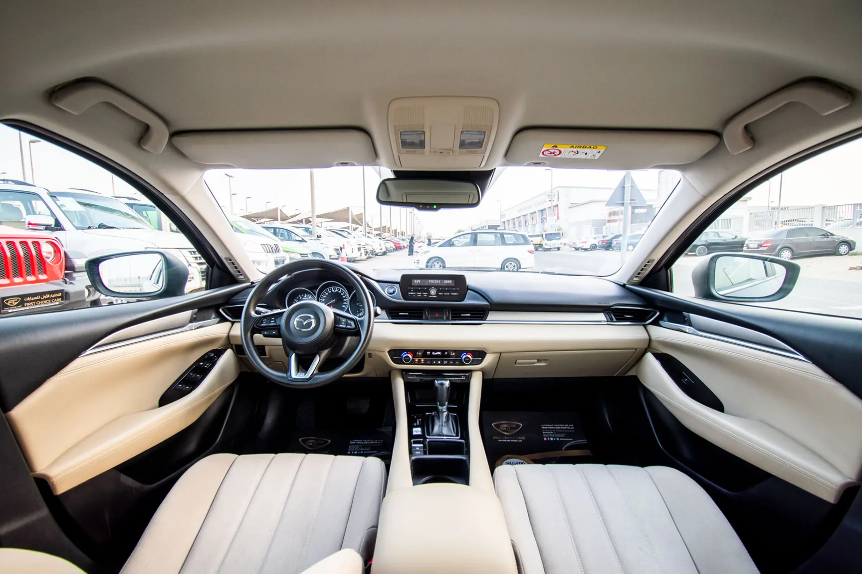 Used 2019 Mazda 6 S Grade Grey – Front Cabin / Dashboard Full View at First Choice Cars Sharjah