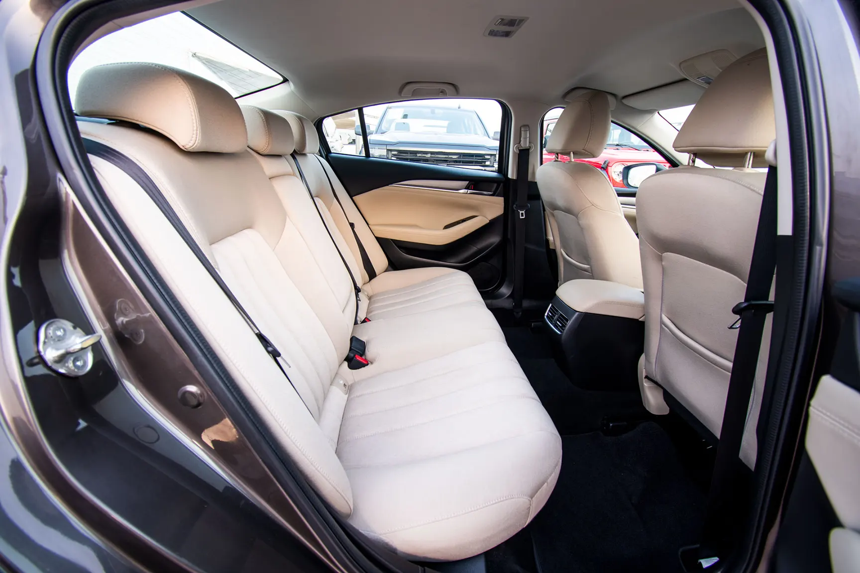 Used 2019 Mazda 6 S Grade Grey – Rear Passenger Side Cabin View at First Choice Cars Sharjah