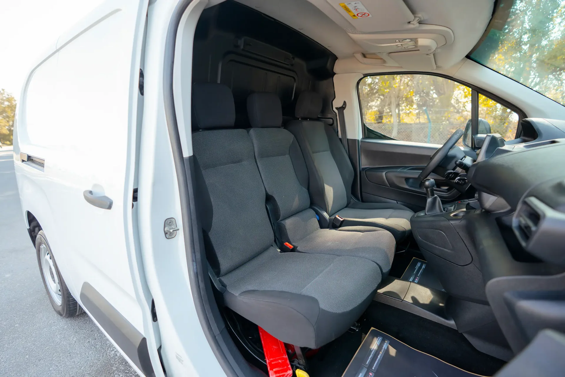 Used 2020 Peugeot Partner Standard in White – Front Passenger Side Cabin View for Sale at First Choice Cars Dubai Sharjah
