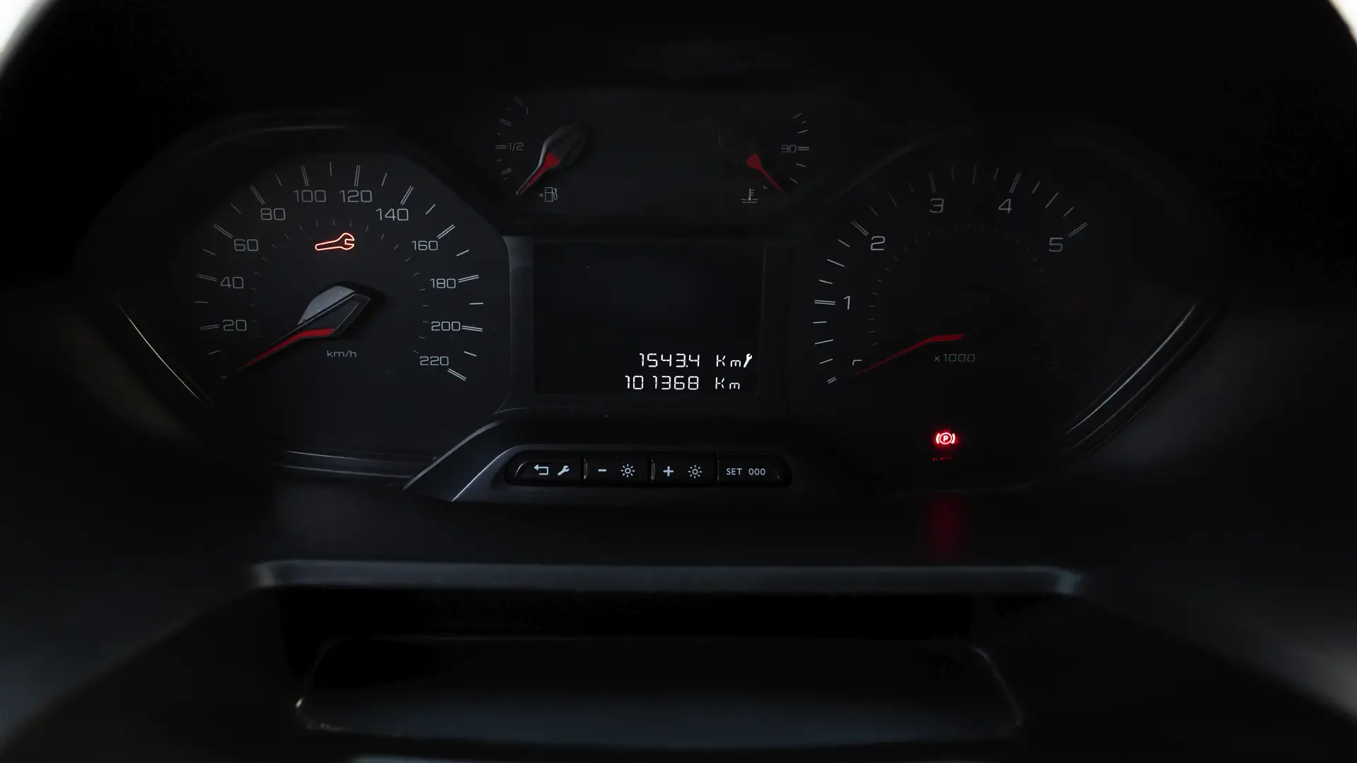 Used 2022 Peugeot Partner Standard in White – Odometer / Mileage Reading View for Sale at First Choice Cars Dubai Sharjah