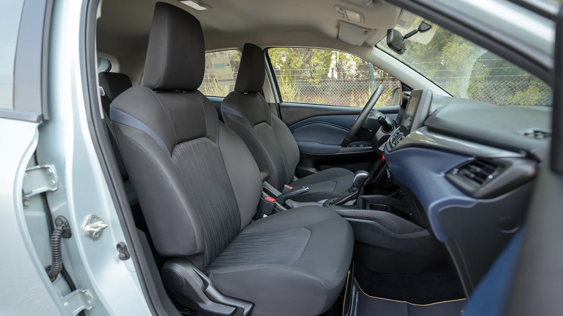 Used 2025 Suzuki Baleno GL in Silver – Front Passenger Side Cabin View for Sale at First Choice Cars Dubai Sharjah