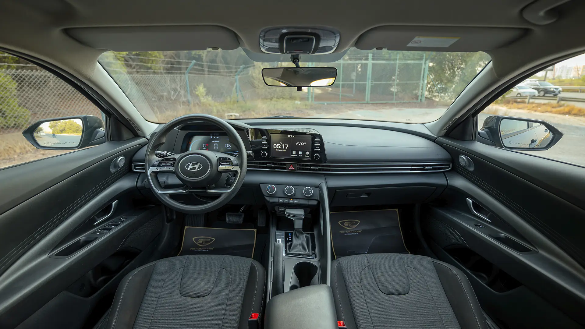 Used 2024 Hyundai Elantra Comfort in Grey – Front Cabin / Dashboard Full View for Sale at First Choice Cars Dubai Sharjah