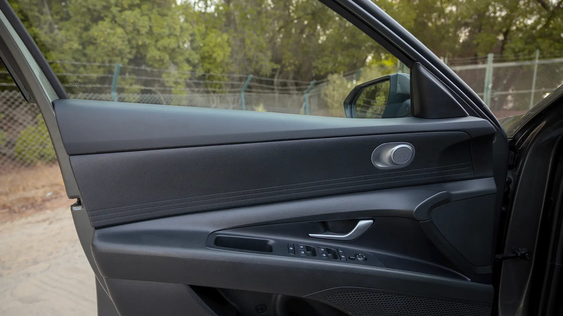 Used 2024 Hyundai Elantra Comfort in Grey – Driver Door Panel Full View for Sale at First Choice Cars Dubai Sharjah