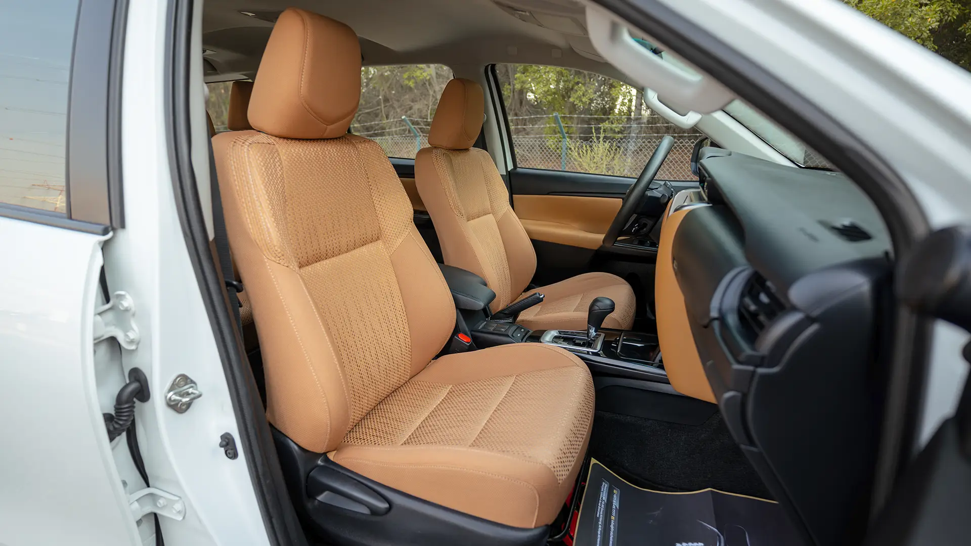 Used 2025 Toyota Fortuner EXR in White – Front Passenger Side Cabin View for Sale at First Choice Cars Dubai Sharjah
