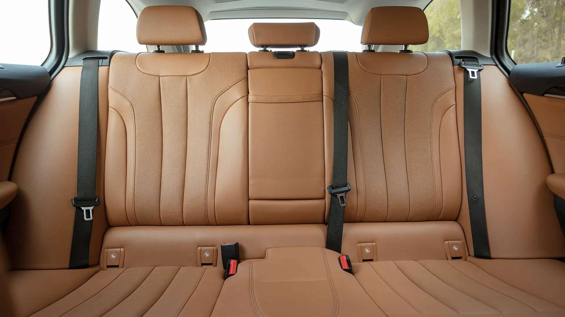 Used 2023 BMW 5-Series 520i in Black – Rear Seat View for Sale at First Choice Cars Dubai Sharjah