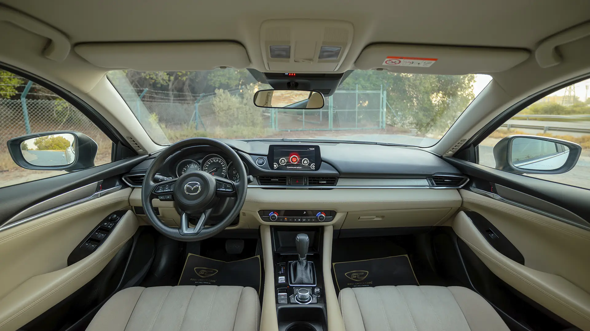 Used 2024 Mazda 6 Pure in White – Front Cabin / Dashboard Full View for Sale at First Choice Cars Dubai Sharjah