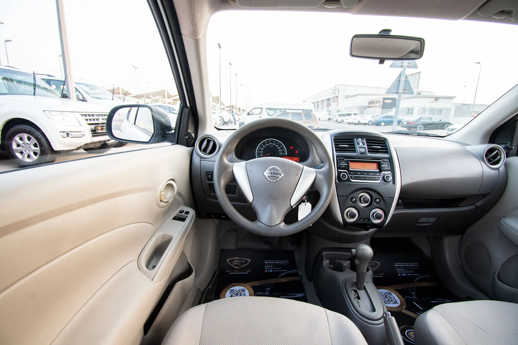 Used 2018 Nissan Sunny S White – Steering Wheel & Instrument Cluster at First Choice Cars Sharjah