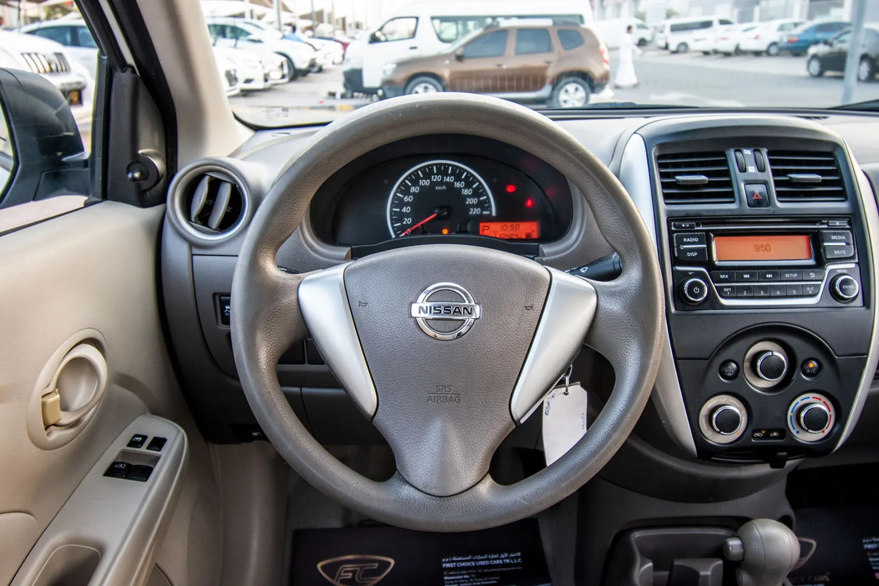 Used 2018 Nissan Sunny S White – Steering Wheel & Instrument Cluster at First Choice Cars Sharjah