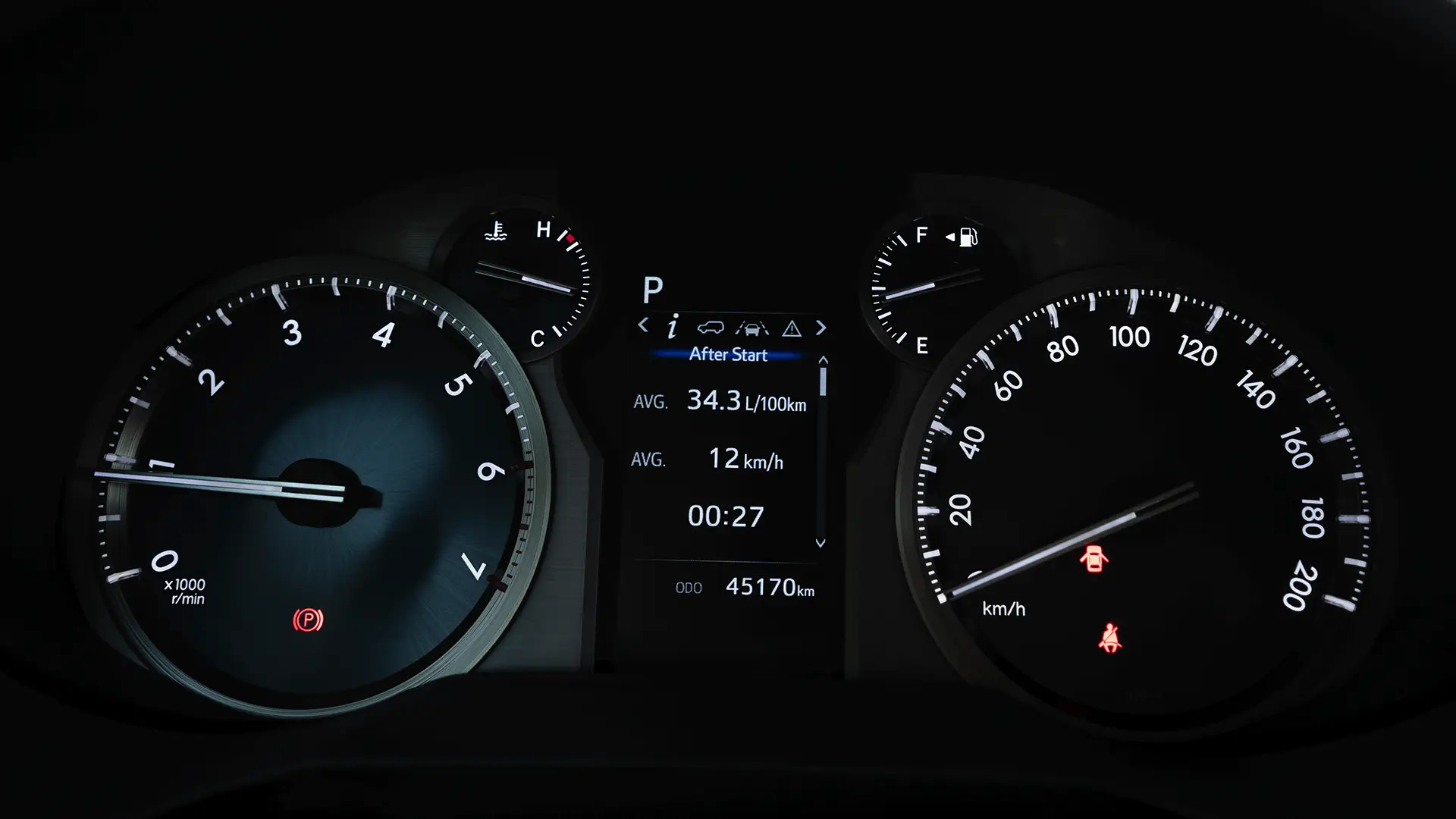 Used 2023 Toyota Prado VXR in White – Odometer / Mileage Reading View for Sale at First Choice Cars Dubai Sharjah