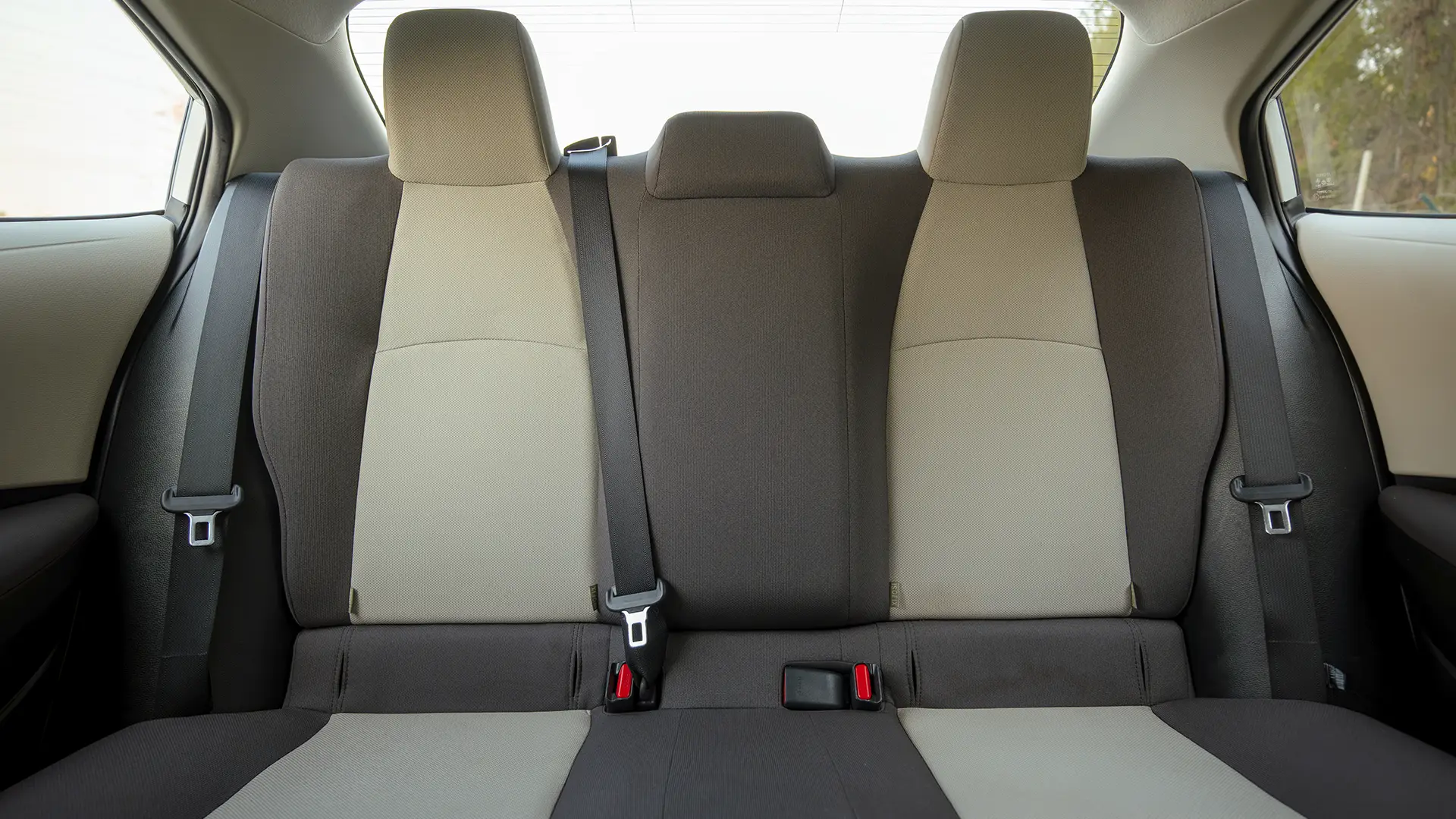Used 2024 Toyota Corolla XLI in White – Rear Seat View for Sale at First Choice Cars Dubai Sharjah
