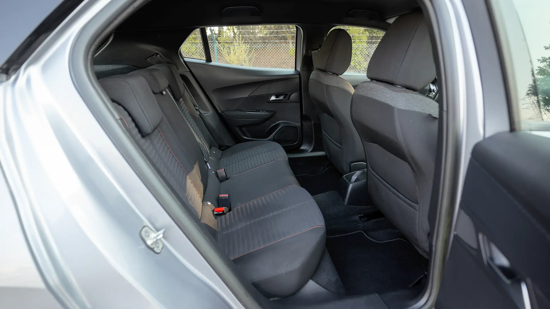 Used 2023 Peugeot 2008 Allure in Silver – Rear Passenger Side Cabin View for Sale at First Choice Cars Dubai Sharjah