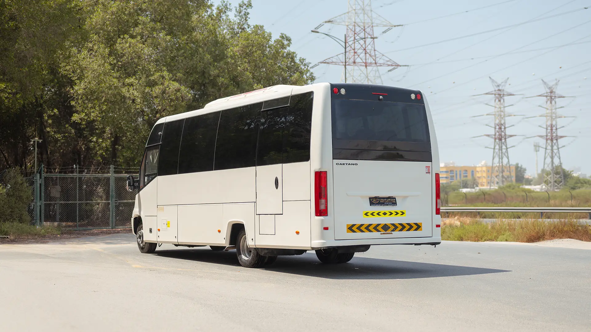 Used 2017 Iveco Caetano Standard in White – Left Back Diagonal (45°) View for Sale at First Choice Cars Dubai Sharjah