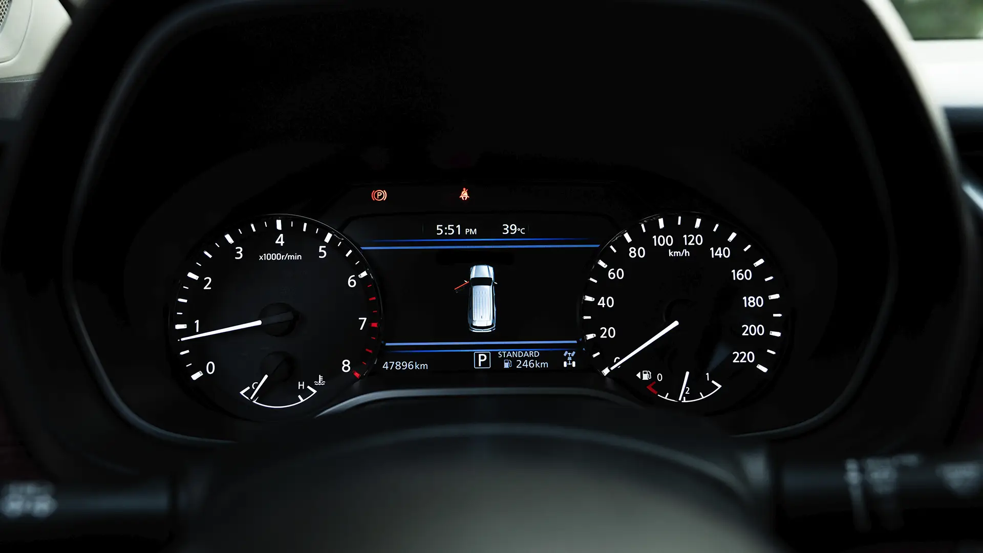 Used 2024 Nissan Xterra Platinum in White – Odometer / Mileage Reading View for Sale at First Choice Cars Dubai Sharjah