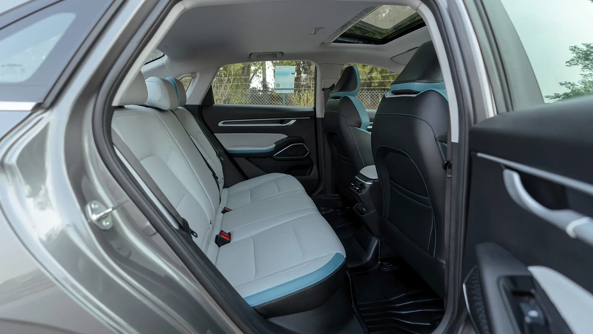 Used 2025 Geely Emgrand GF in Grey – Rear Passenger Side Cabin View for Sale at First Choice Cars Dubai Sharjah
