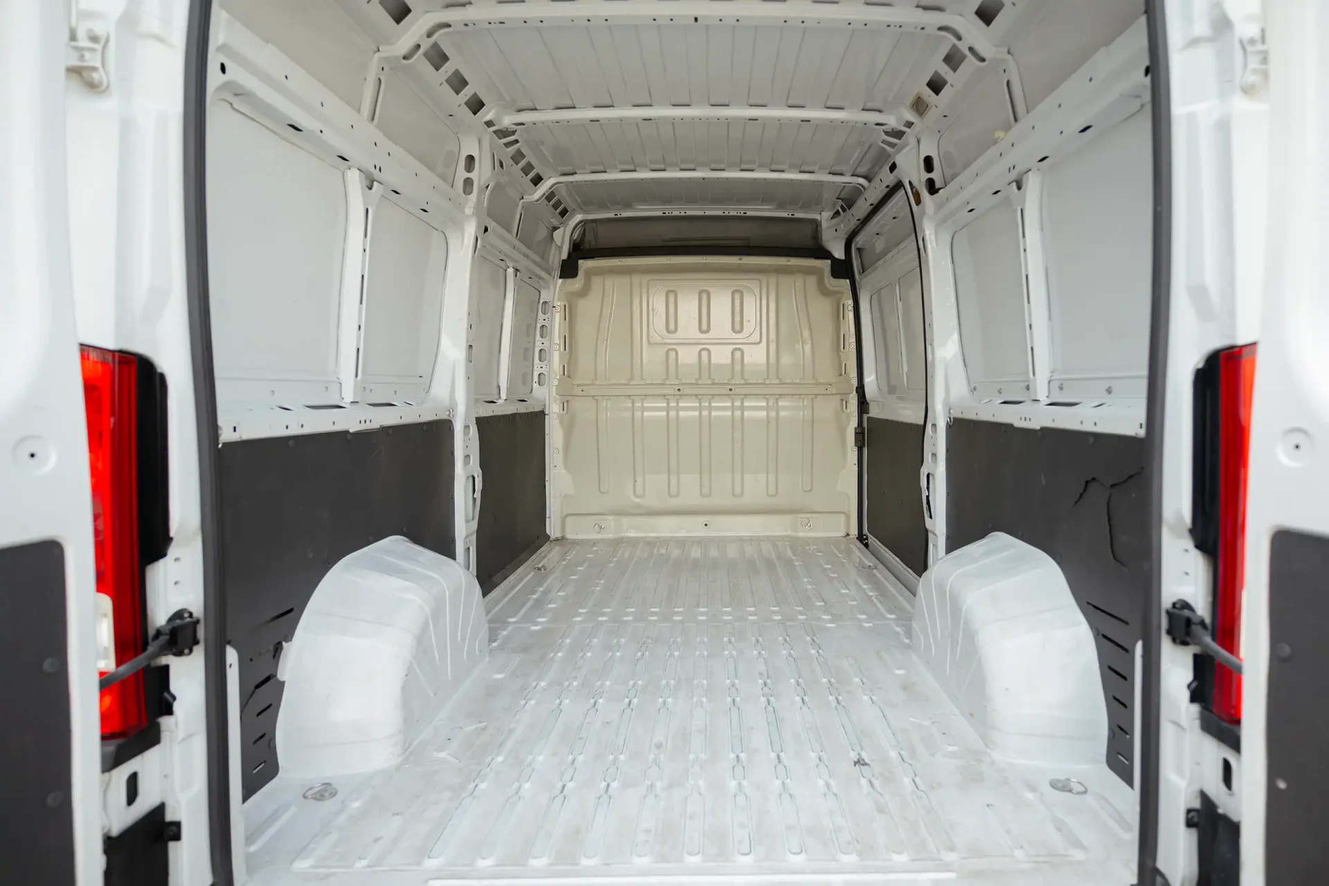 Used 2022 Peugeot Boxer L2H2 in White – Delivery Box Rear Opening View for Sale at First Choice Cars Dubai Sharjah