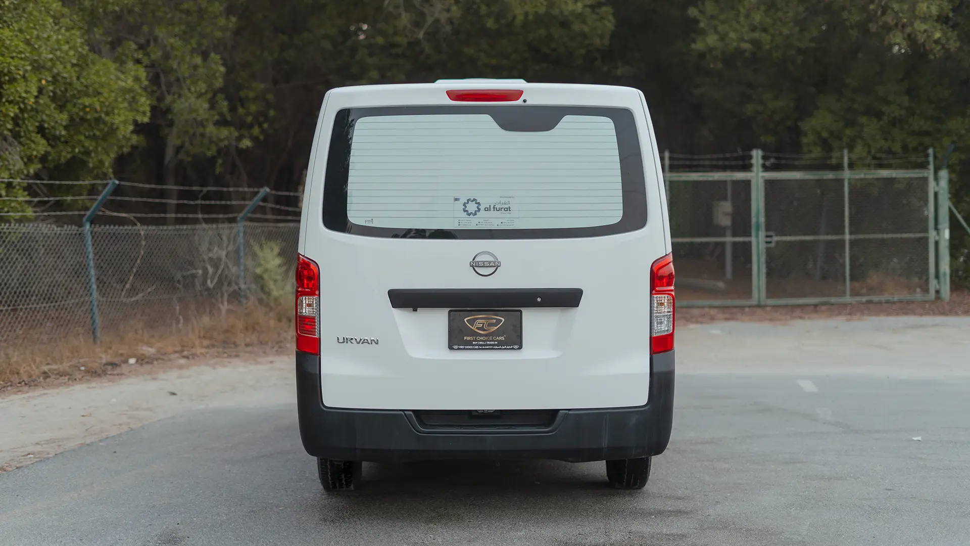 Used 2023 Nissan Urvan Standard Roof in White – Back/Rear View for Sale at First Choice Cars Dubai Sharjah