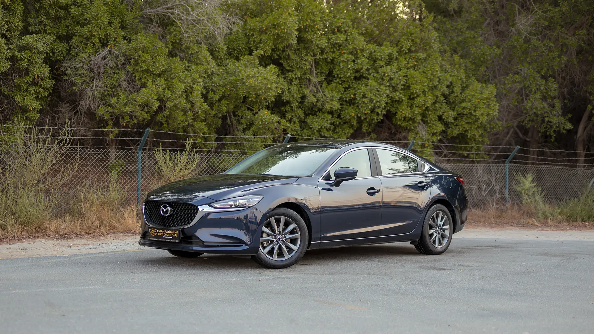 Used 2025 Mazda 6 Pure in Blue – Left Front Diagonal (45°) View for Sale at First Choice Cars Dubai Sharjah