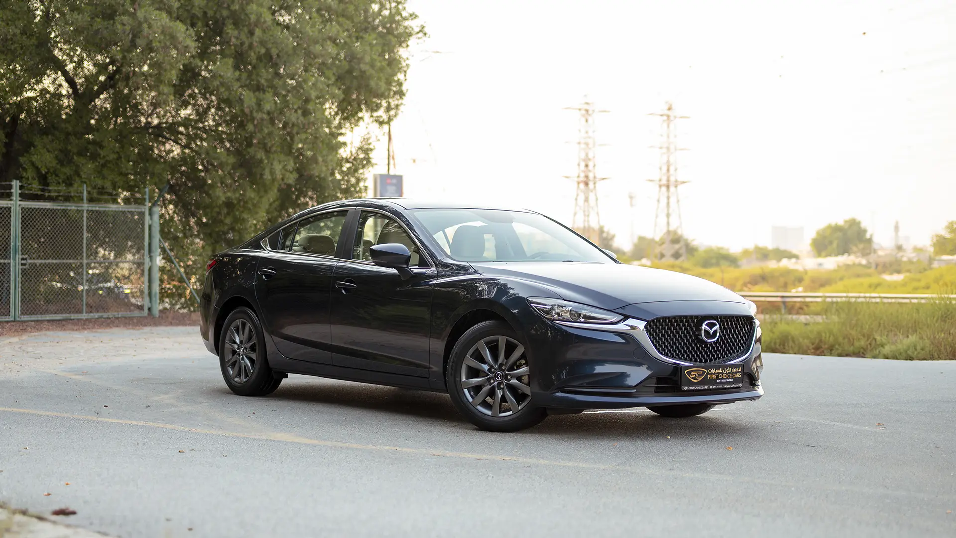 Used 2025 Mazda 6 Pure in Blue – Right Front Diagonal (45°) View for Sale at First Choice Cars Dubai Sharjah