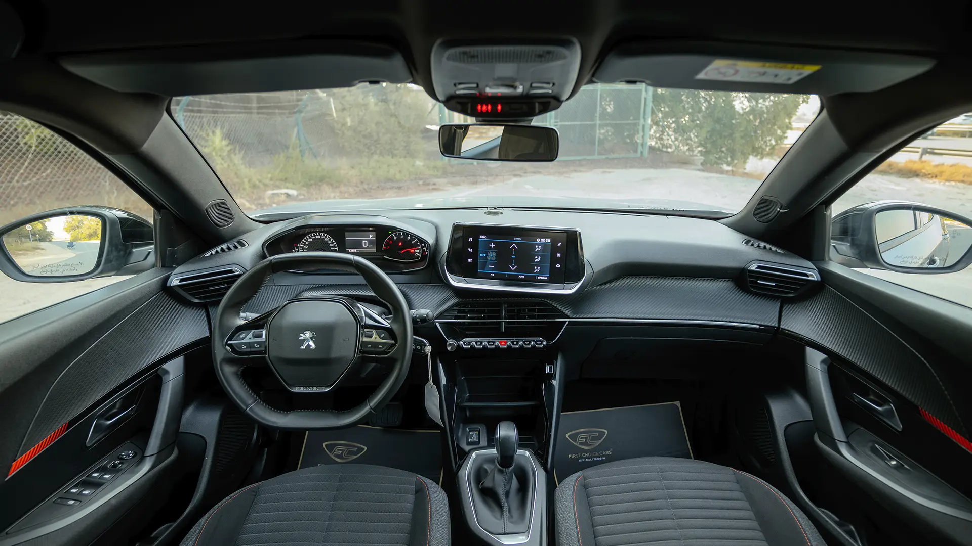 Used 2023 Peugeot 2008 Allure in Silver – Front Cabin / Dashboard Full View for Sale at First Choice Cars Dubai Sharjah