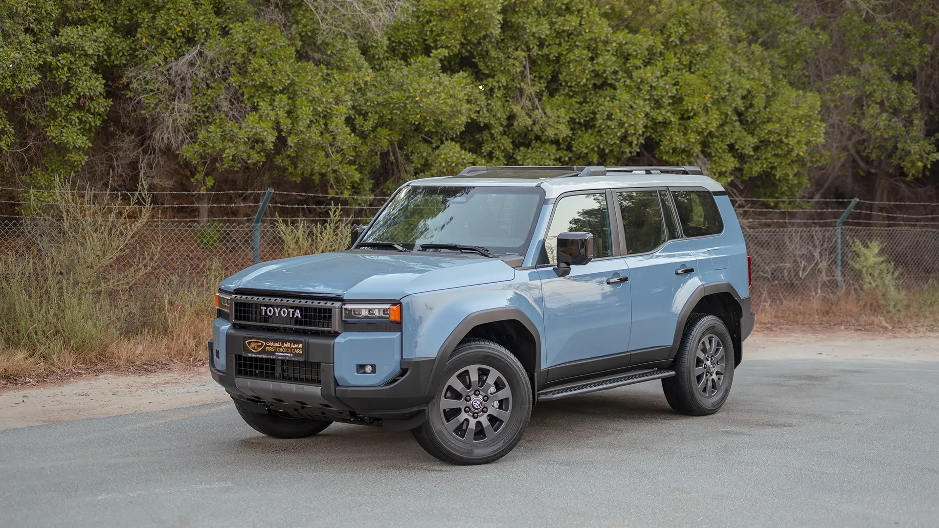 Used 2025 Toyota Prado Adventure in Blue – Left Front Diagonal (45°) View for Sale at First Choice Cars Dubai Sharjah