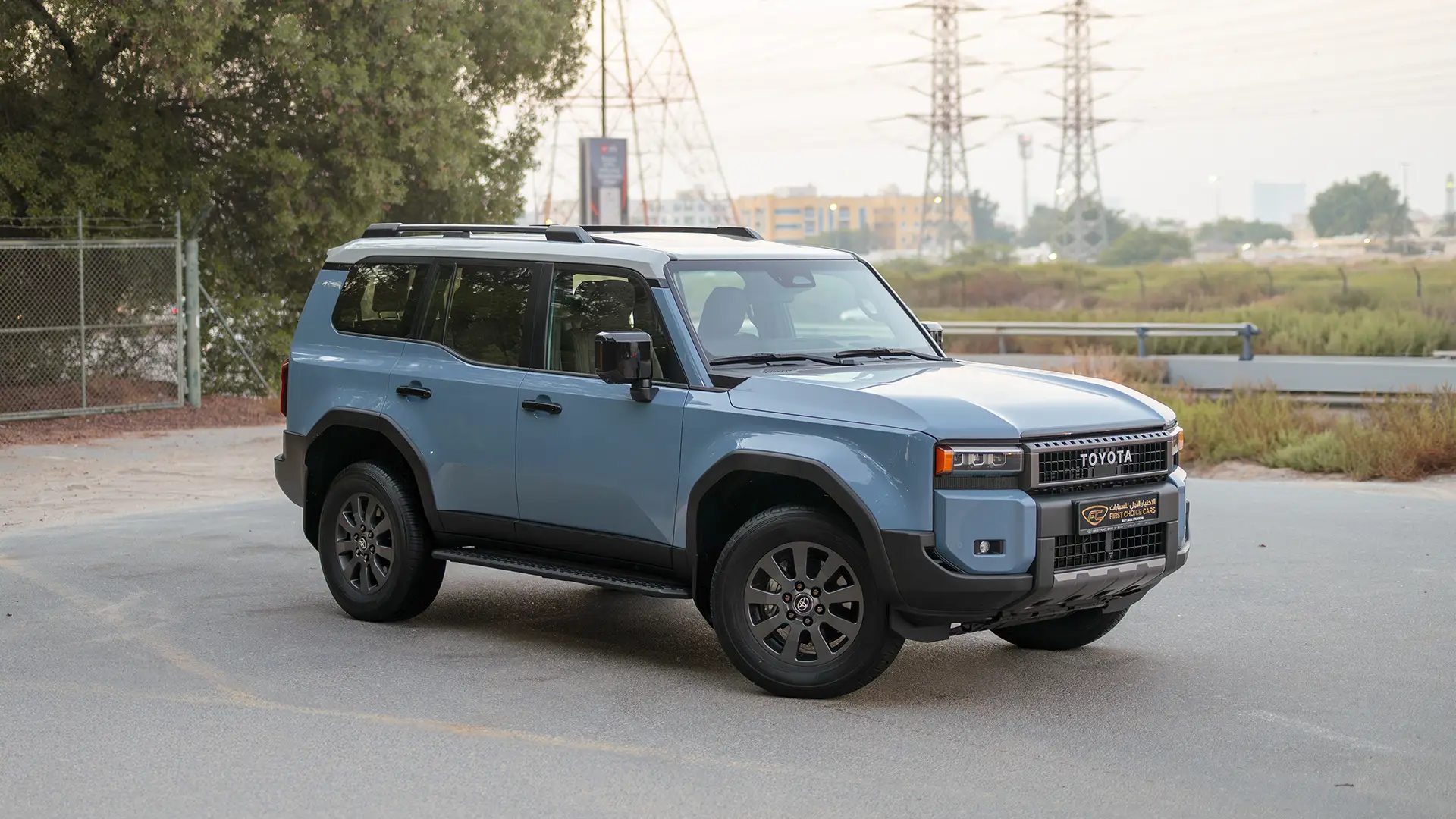 Used 2025 Toyota Prado Adventure in Blue – Right Front Diagonal (45°) View for Sale at First Choice Cars Dubai Sharjah