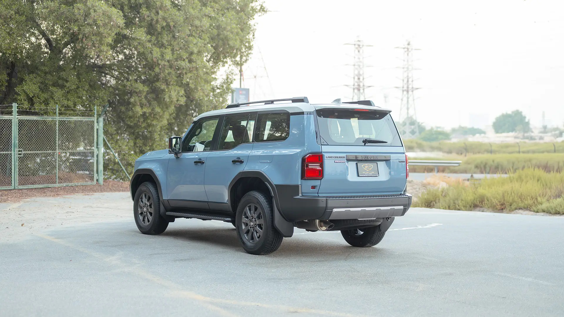 Used 2025 Toyota Prado Adventure in Blue – Left Back Diagonal (45°) View for Sale at First Choice Cars Dubai Sharjah