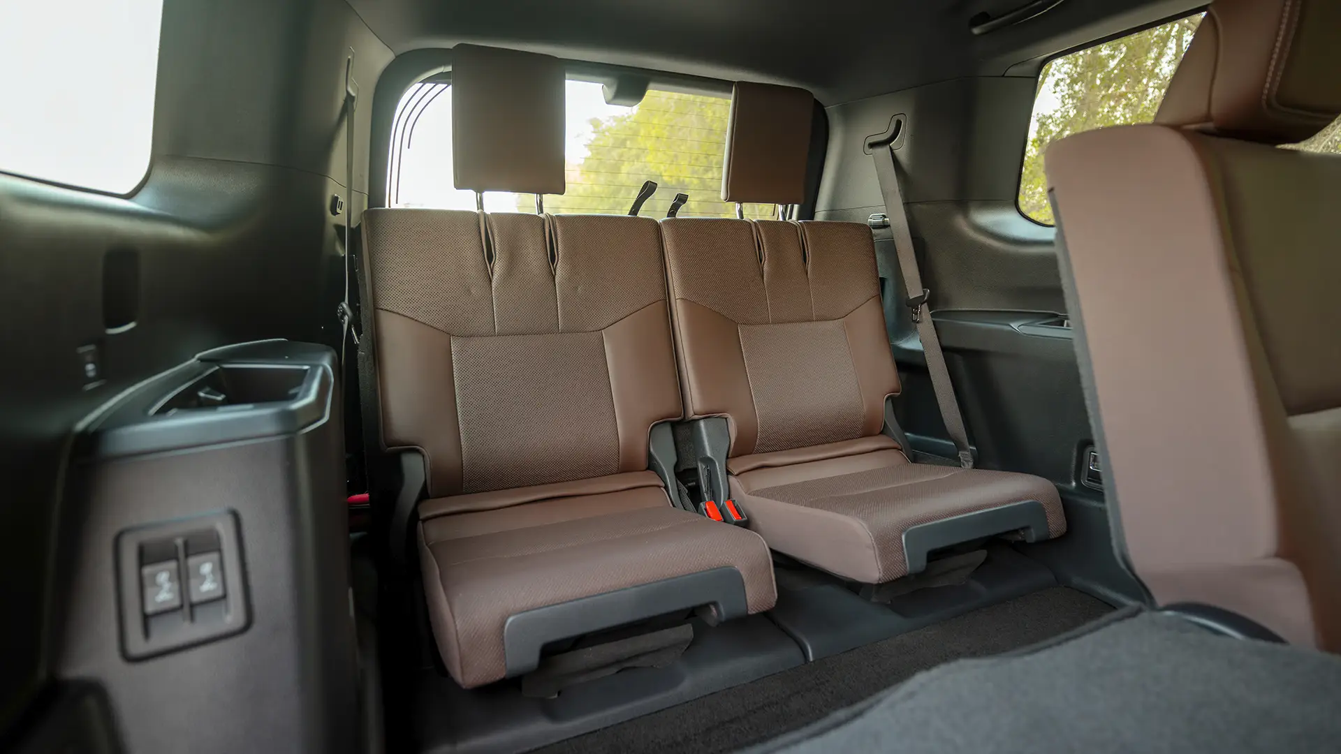 Used 2025 Toyota Prado Adventure in Blue – Third Row Right Seat View for Sale at First Choice Cars Dubai Sharjah