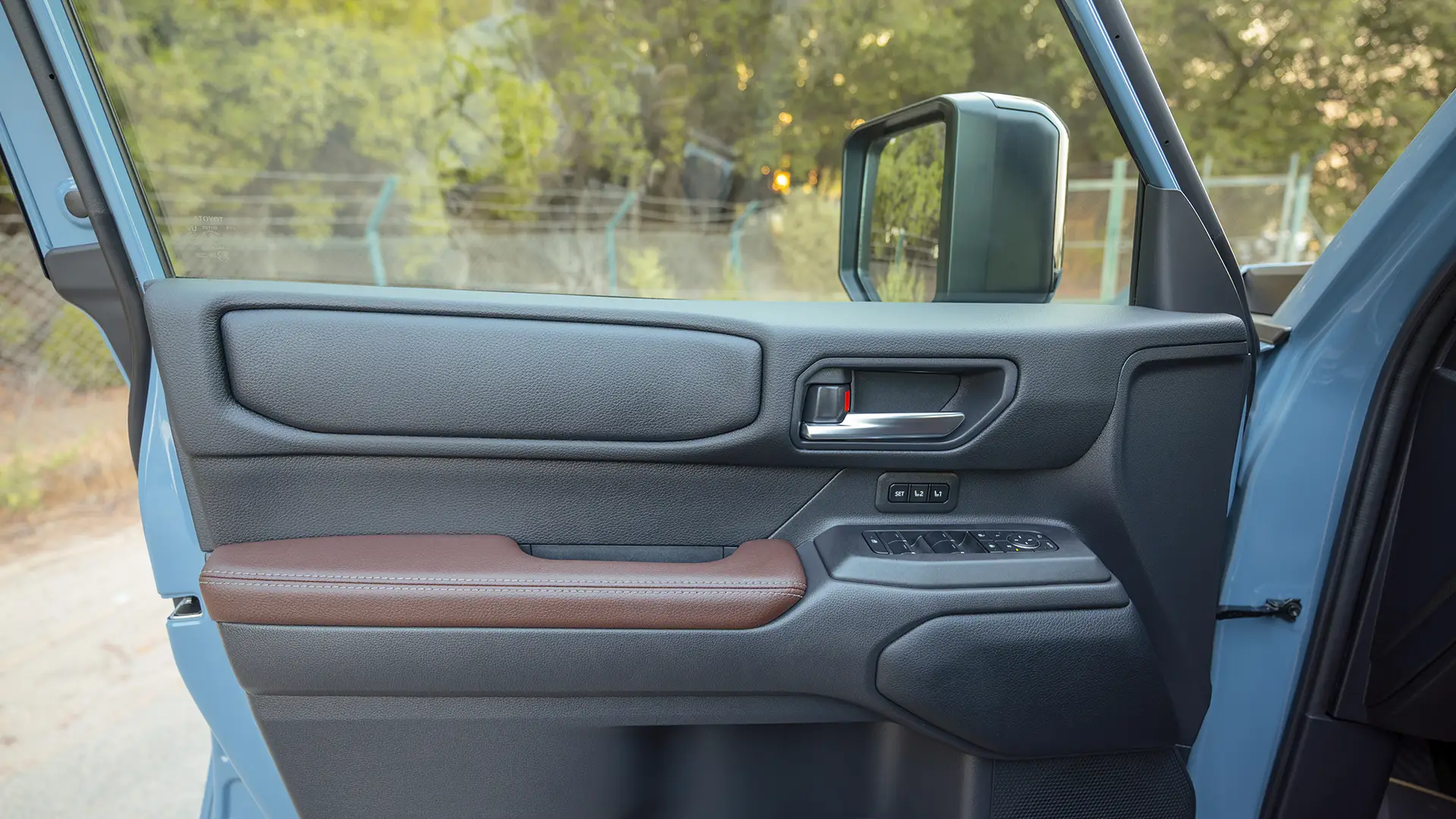 Used 2025 Toyota Prado Adventure in Blue – Driver Door Panel Full View for Sale at First Choice Cars Dubai Sharjah