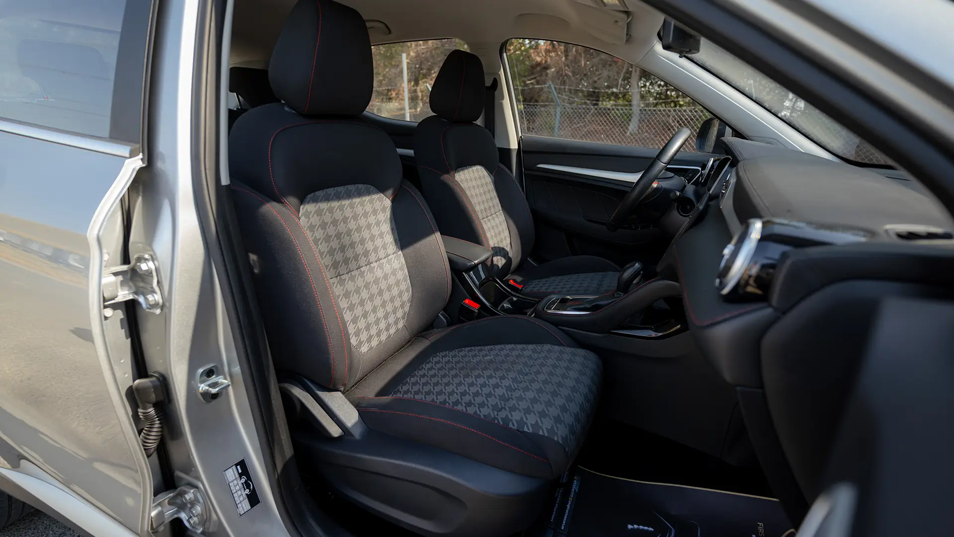 Used 2024 MG ZS Comfort in Silver – Front Passenger Side Cabin View for Sale at First Choice Cars Dubai Sharjah