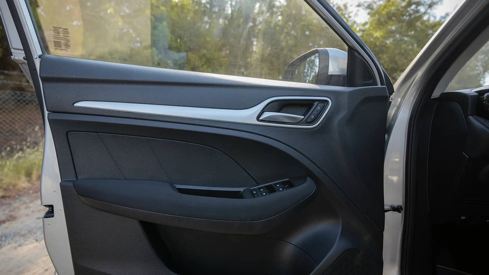 Used 2024 MG ZS Comfort in Silver – Driver Door Panel Full View for Sale at First Choice Cars Dubai Sharjah